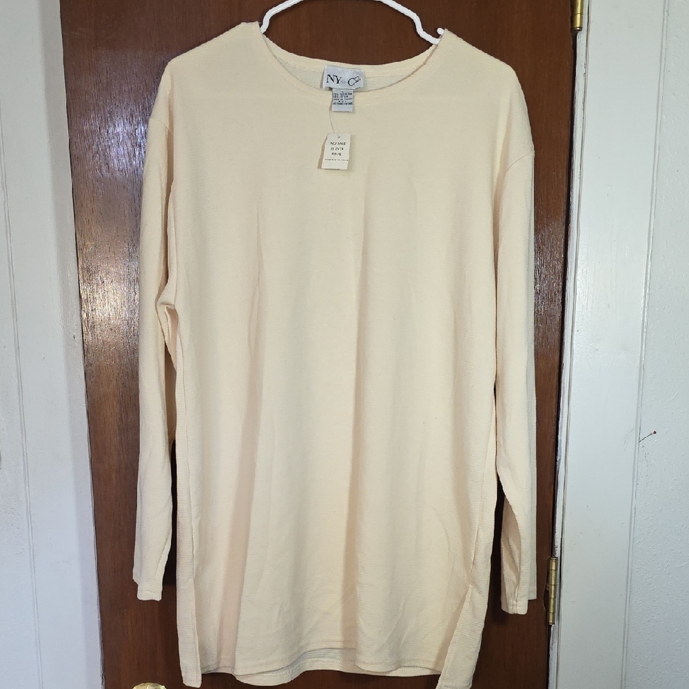 NY & Co Cream Long Sleeve Sweater NWT